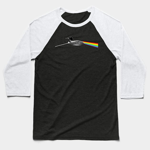 Dark Side of the Loon Baseball T-Shirt by BinChickenBaby